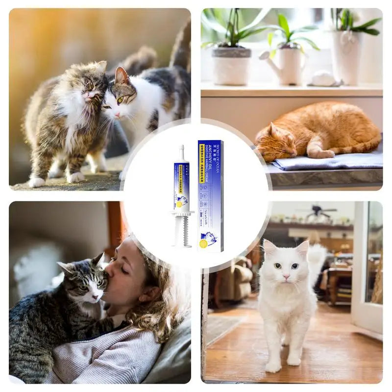Cat Hairball Paste Cat Nutritional Gel Anti Hairball Control Nutritious Natural And Effective Supplement For Healthy Tissue