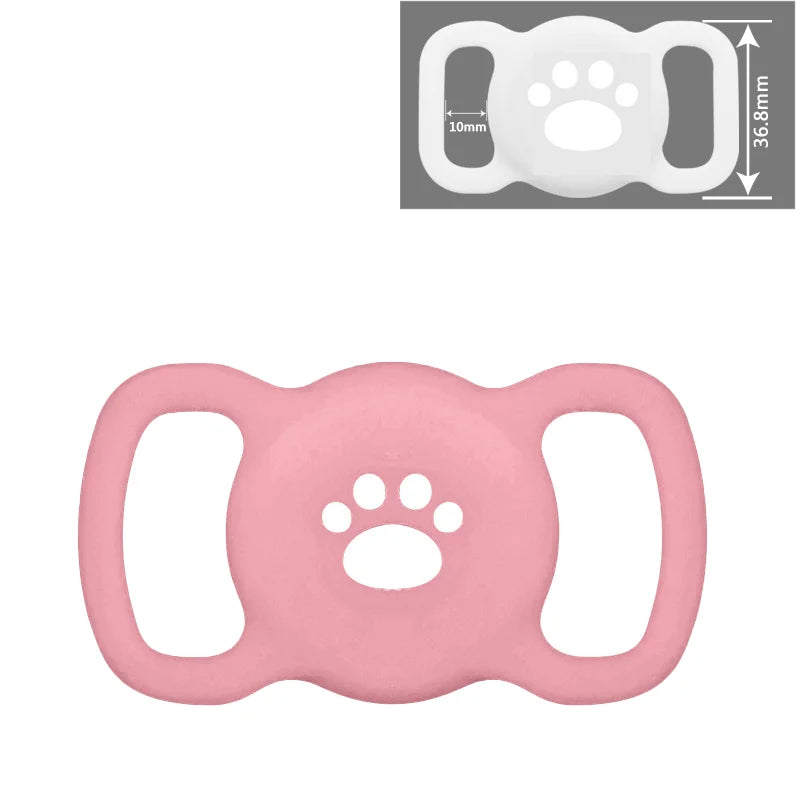 Airtag Dog Collar Holder: Silicone Air Tag Holder for Pet Dogs Cats Collar, Sturdy Dog Tracker Protective Case,Pet Accessories