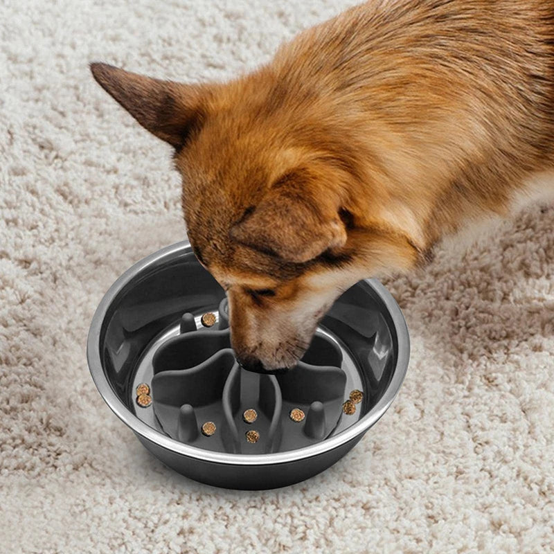 Dog Slow Feeder Insert Silicone Slow Feeders Bowl Insert With Suction Cup Healthy Round Anti-choking Thickened And Non-slip Mat