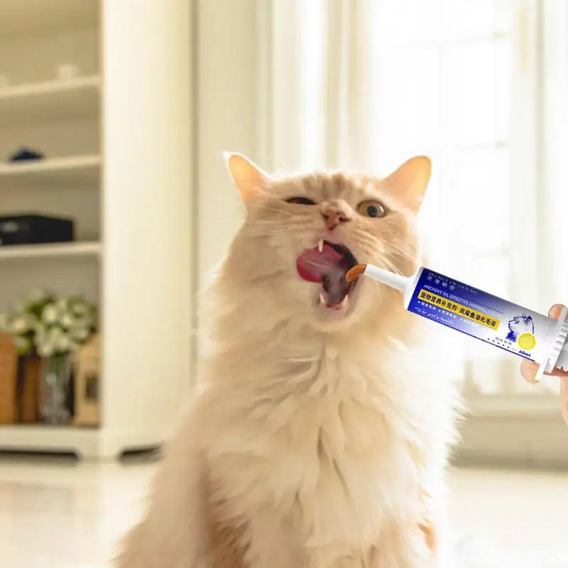 Cat Hairball Paste Cat Nutritional Gel Anti Hairball Control Nutritious Natural And Effective Supplement For Healthy Tissue