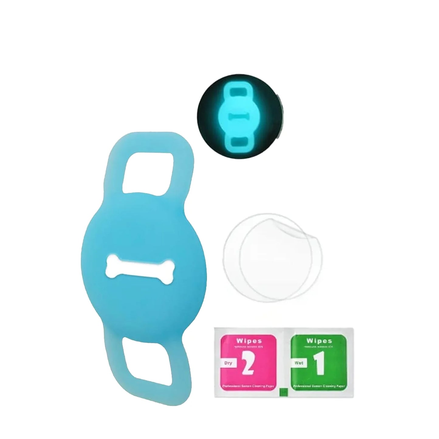 Airtag Dog Collar Holder: Silicone Air Tag Holder for Pet Dogs Cats Collar, Sturdy Dog Tracker Protective Case,Pet Accessories