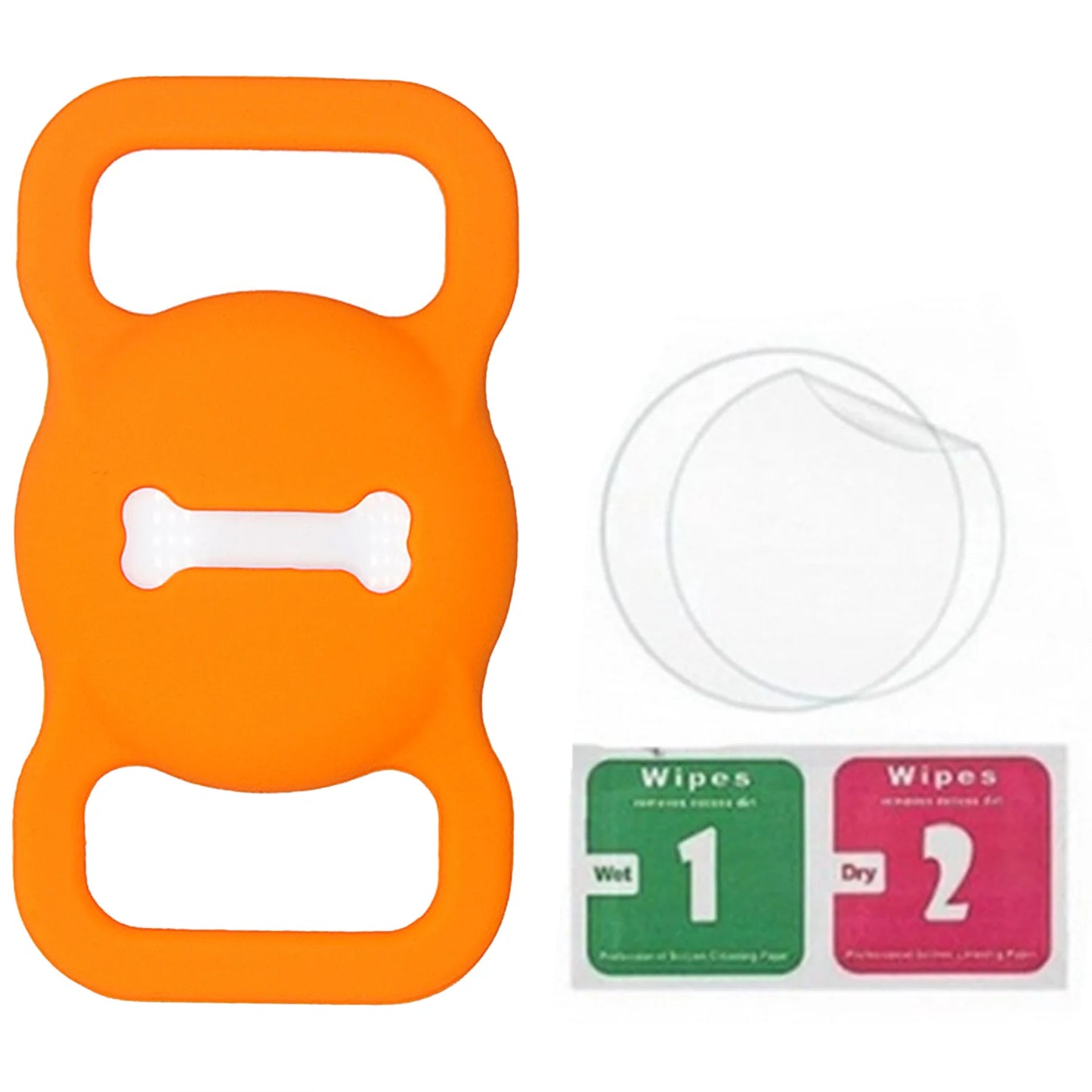 Airtag Dog Collar Holder: Silicone Air Tag Holder for Pet Dogs Cats Collar, Sturdy Dog Tracker Protective Case,Pet Accessories