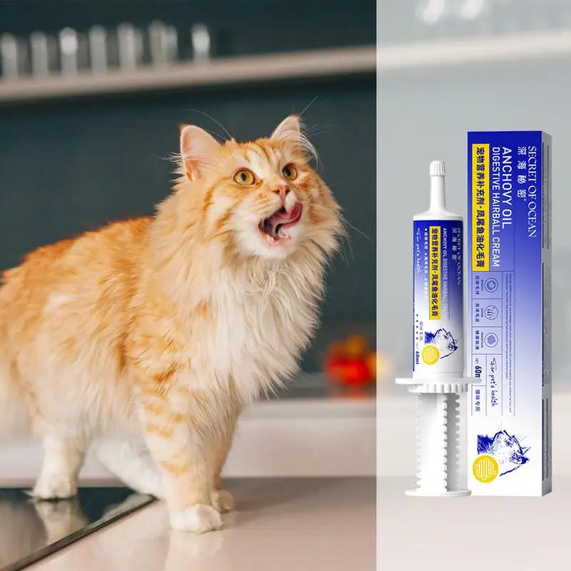 Cat Hairball Paste Cat Nutritional Gel Anti Hairball Control Nutritious Natural And Effective Supplement For Healthy Tissue