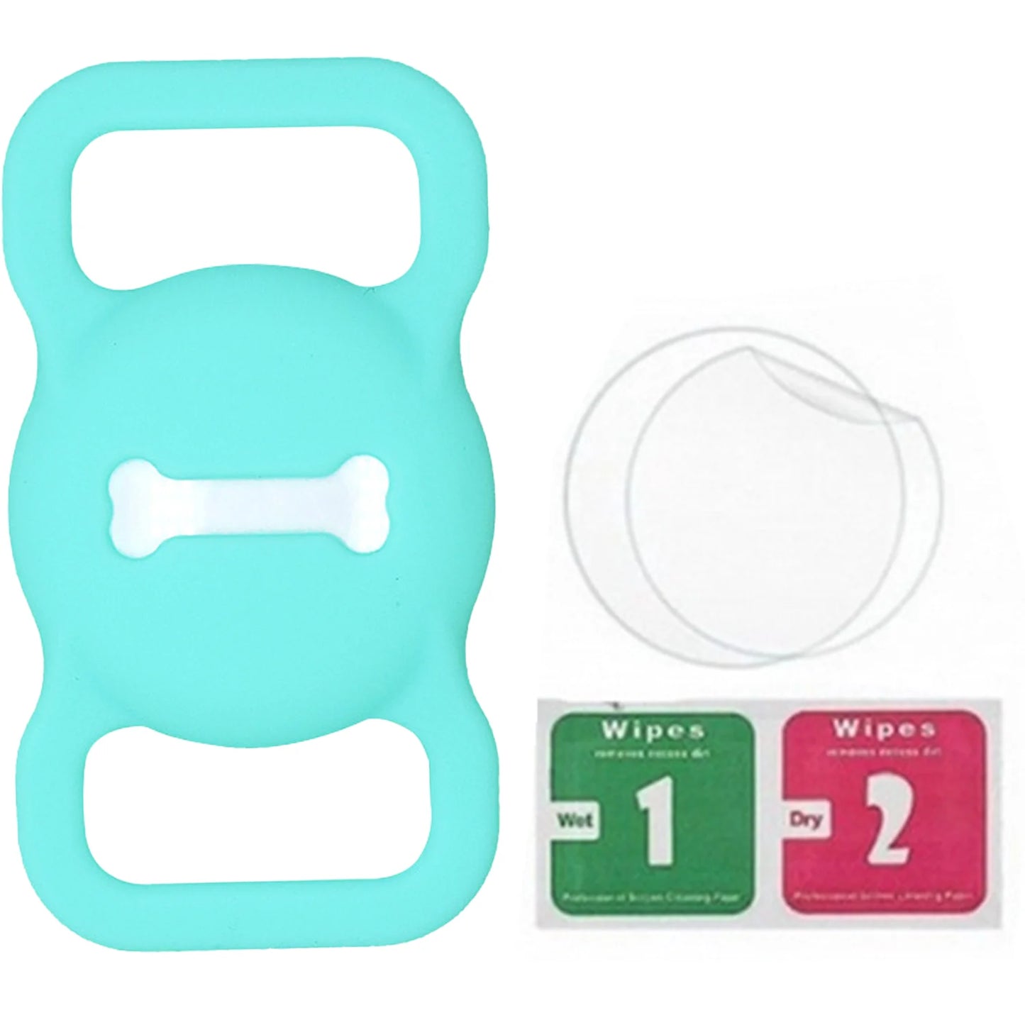 Airtag Dog Collar Holder: Silicone Air Tag Holder for Pet Dogs Cats Collar, Sturdy Dog Tracker Protective Case,Pet Accessories