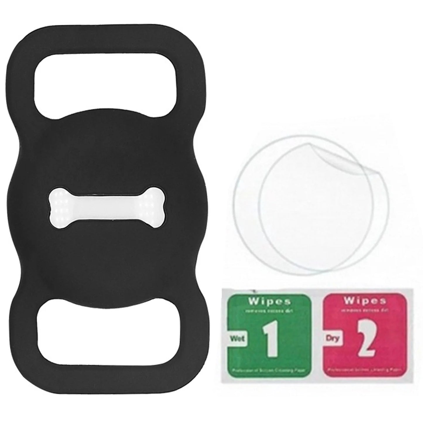Airtag Dog Collar Holder: Silicone Air Tag Holder for Pet Dogs Cats Collar, Sturdy Dog Tracker Protective Case,Pet Accessories