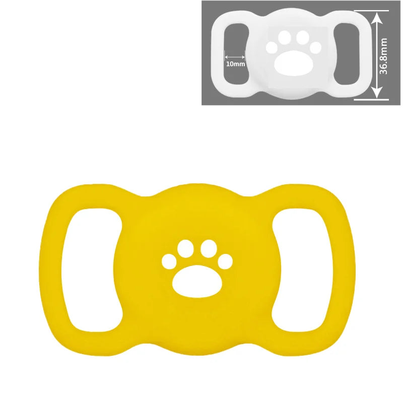 Airtag Dog Collar Holder: Silicone Air Tag Holder for Pet Dogs Cats Collar, Sturdy Dog Tracker Protective Case,Pet Accessories