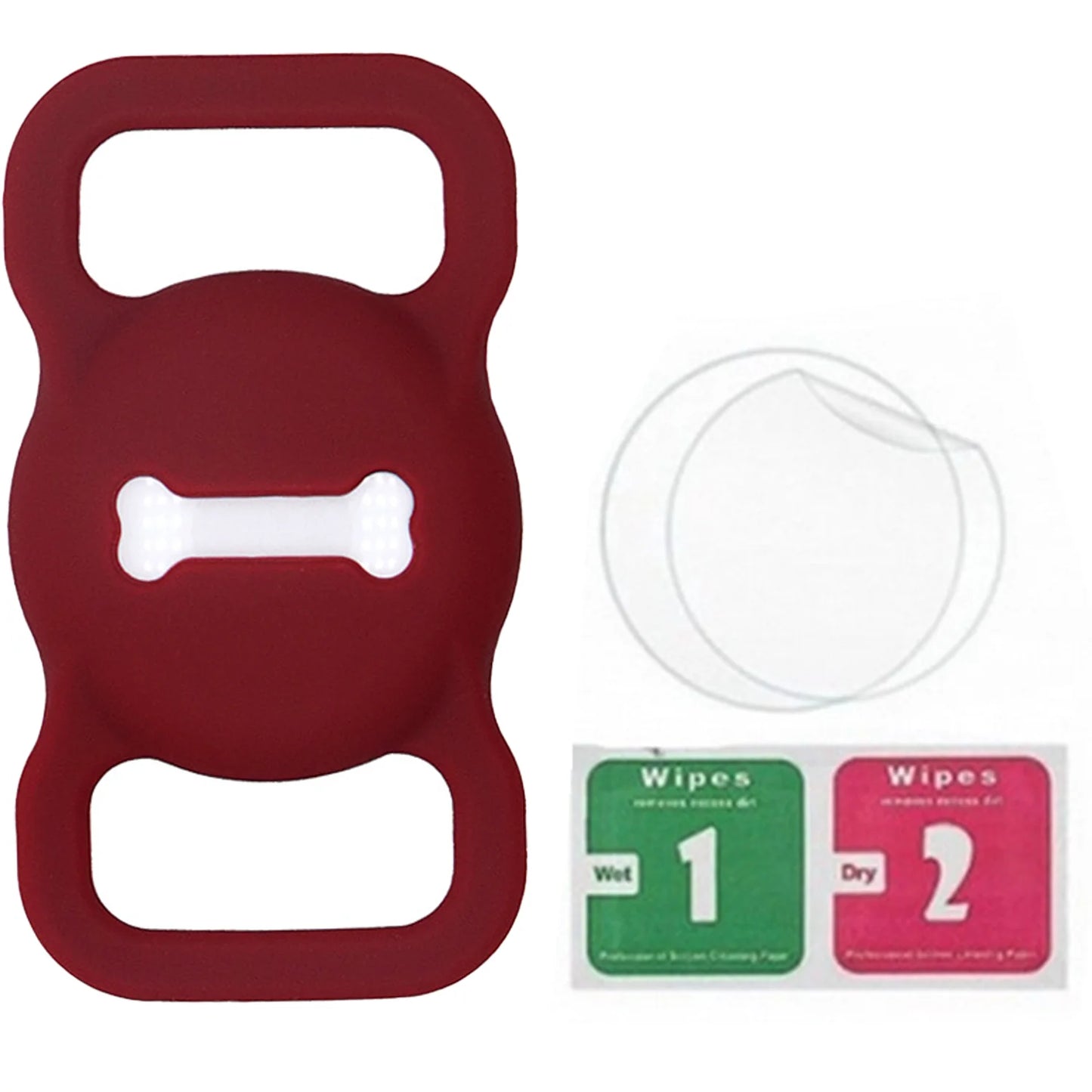 Airtag Dog Collar Holder: Silicone Air Tag Holder for Pet Dogs Cats Collar, Sturdy Dog Tracker Protective Case,Pet Accessories
