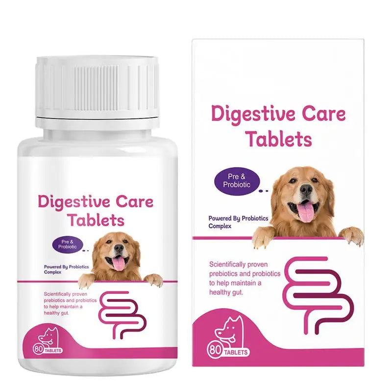 Dog Probiotic Tablets Stomach Relief Probiotic Tablets Supplement Tablets Digestive Support Puppy Probiotic For Dogs Cats Pet