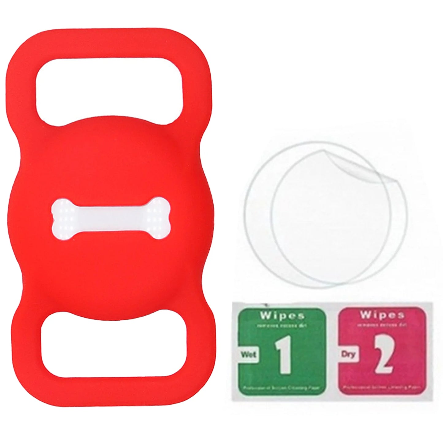 Airtag Dog Collar Holder: Silicone Air Tag Holder for Pet Dogs Cats Collar, Sturdy Dog Tracker Protective Case,Pet Accessories