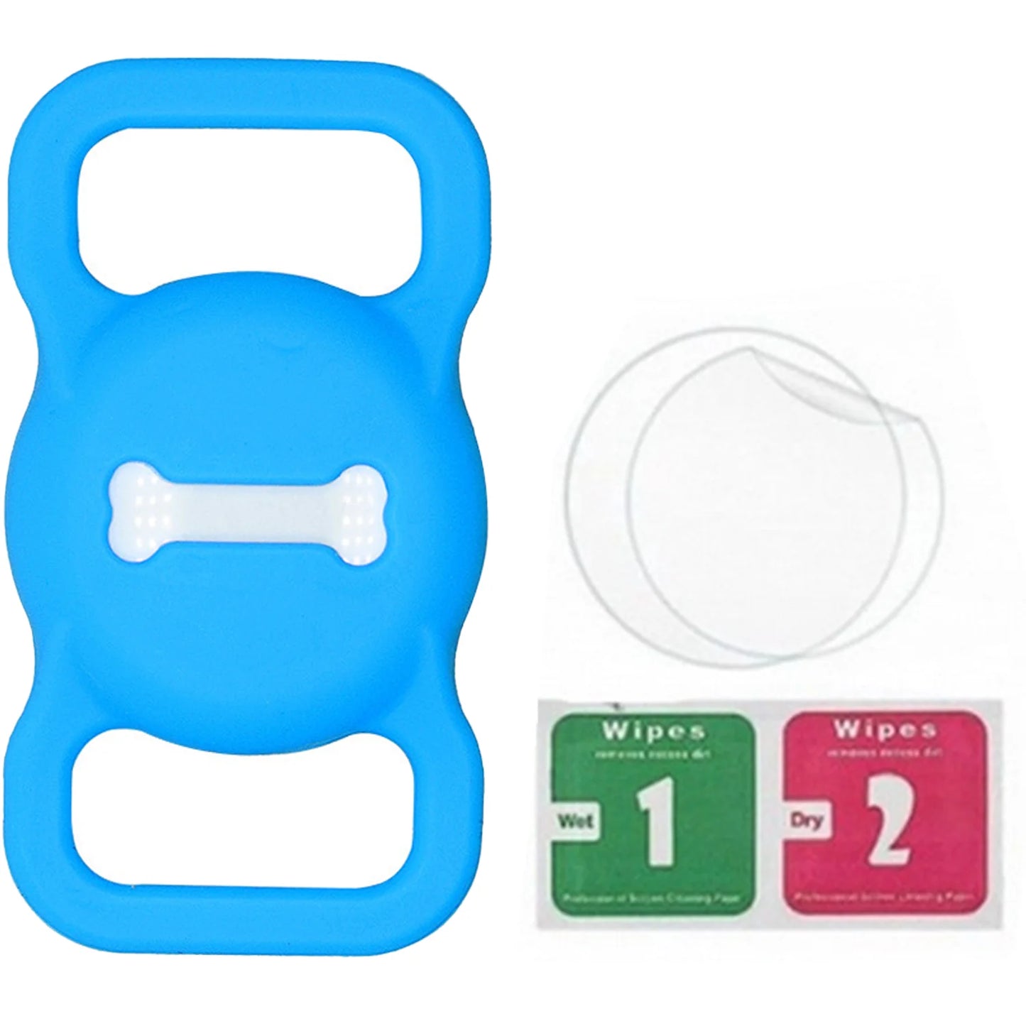 Airtag Dog Collar Holder: Silicone Air Tag Holder for Pet Dogs Cats Collar, Sturdy Dog Tracker Protective Case,Pet Accessories