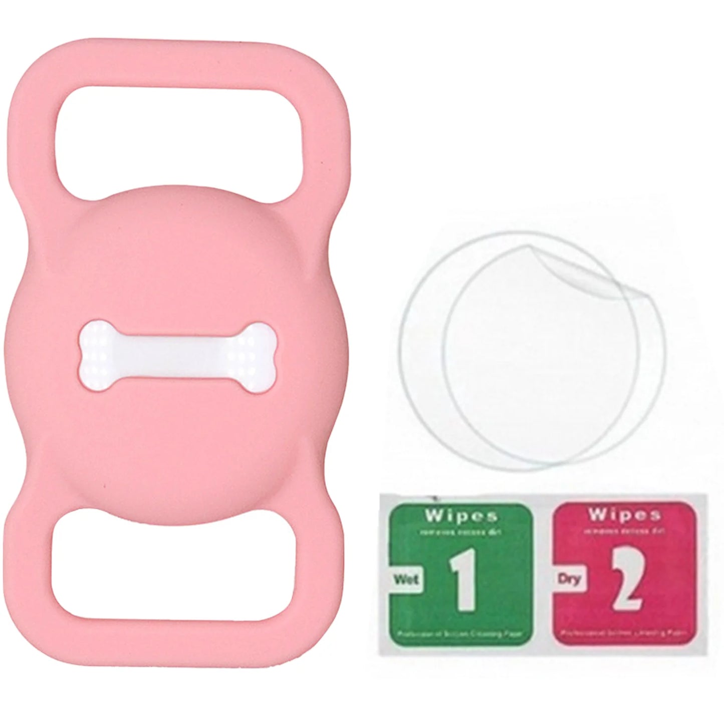 Airtag Dog Collar Holder: Silicone Air Tag Holder for Pet Dogs Cats Collar, Sturdy Dog Tracker Protective Case,Pet Accessories