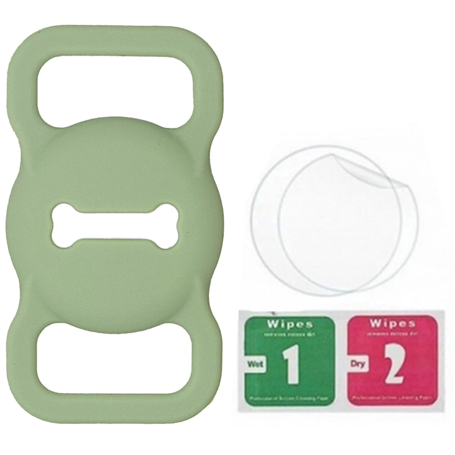Airtag Dog Collar Holder: Silicone Air Tag Holder for Pet Dogs Cats Collar, Sturdy Dog Tracker Protective Case,Pet Accessories