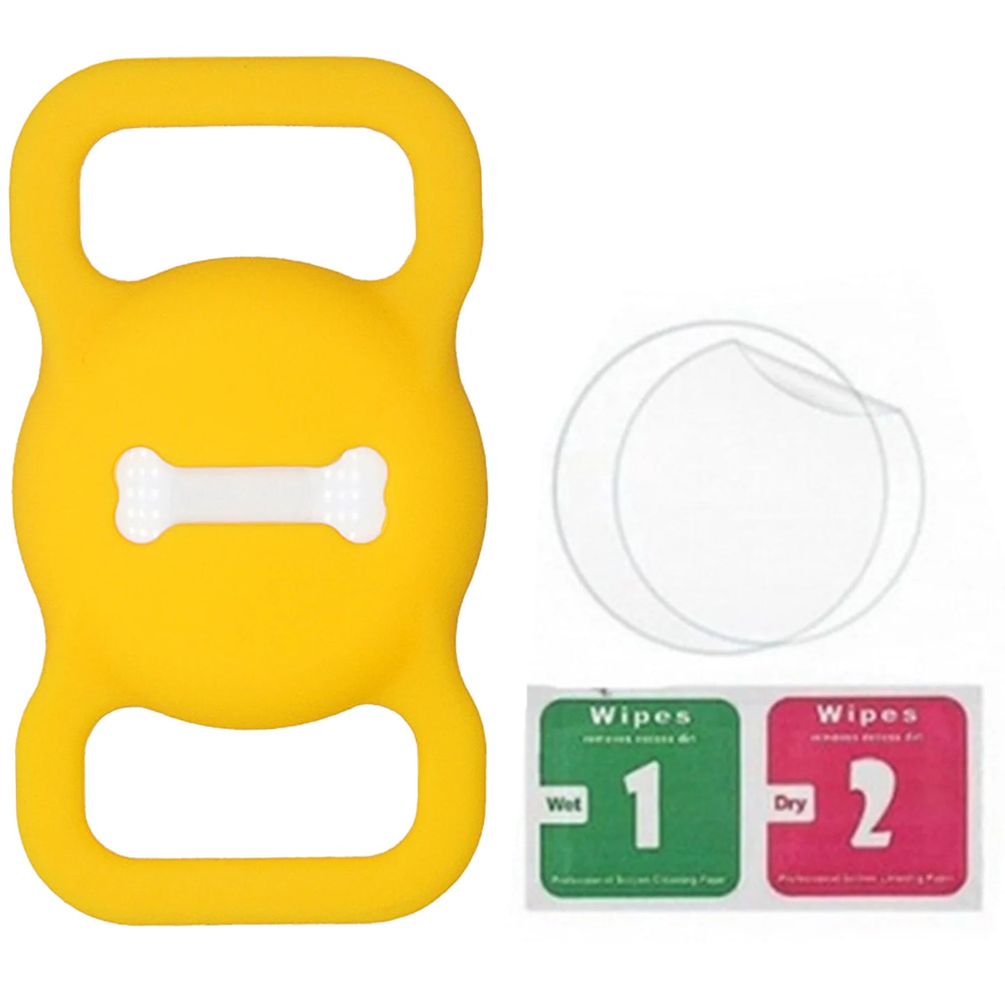 Airtag Dog Collar Holder: Silicone Air Tag Holder for Pet Dogs Cats Collar, Sturdy Dog Tracker Protective Case,Pet Accessories