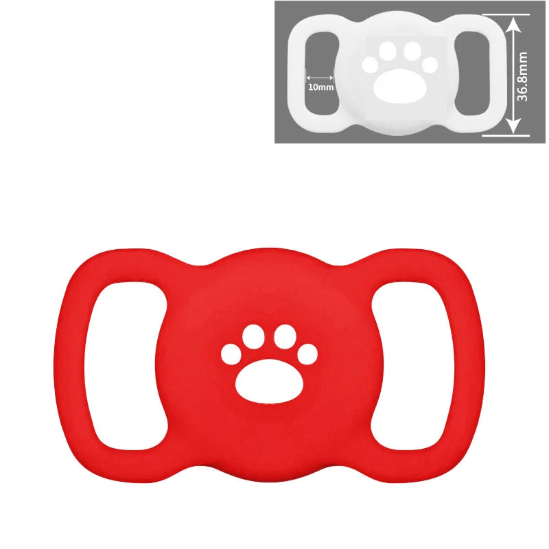Airtag Dog Collar Holder: Silicone Air Tag Holder for Pet Dogs Cats Collar, Sturdy Dog Tracker Protective Case,Pet Accessories