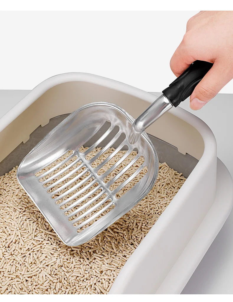 Cat Litter Shovel Artifact Small Pore Metal Large Spoon Tofu Litter Bentonite Cleaning Supplies Sand Sifter Filter Scoop Metal