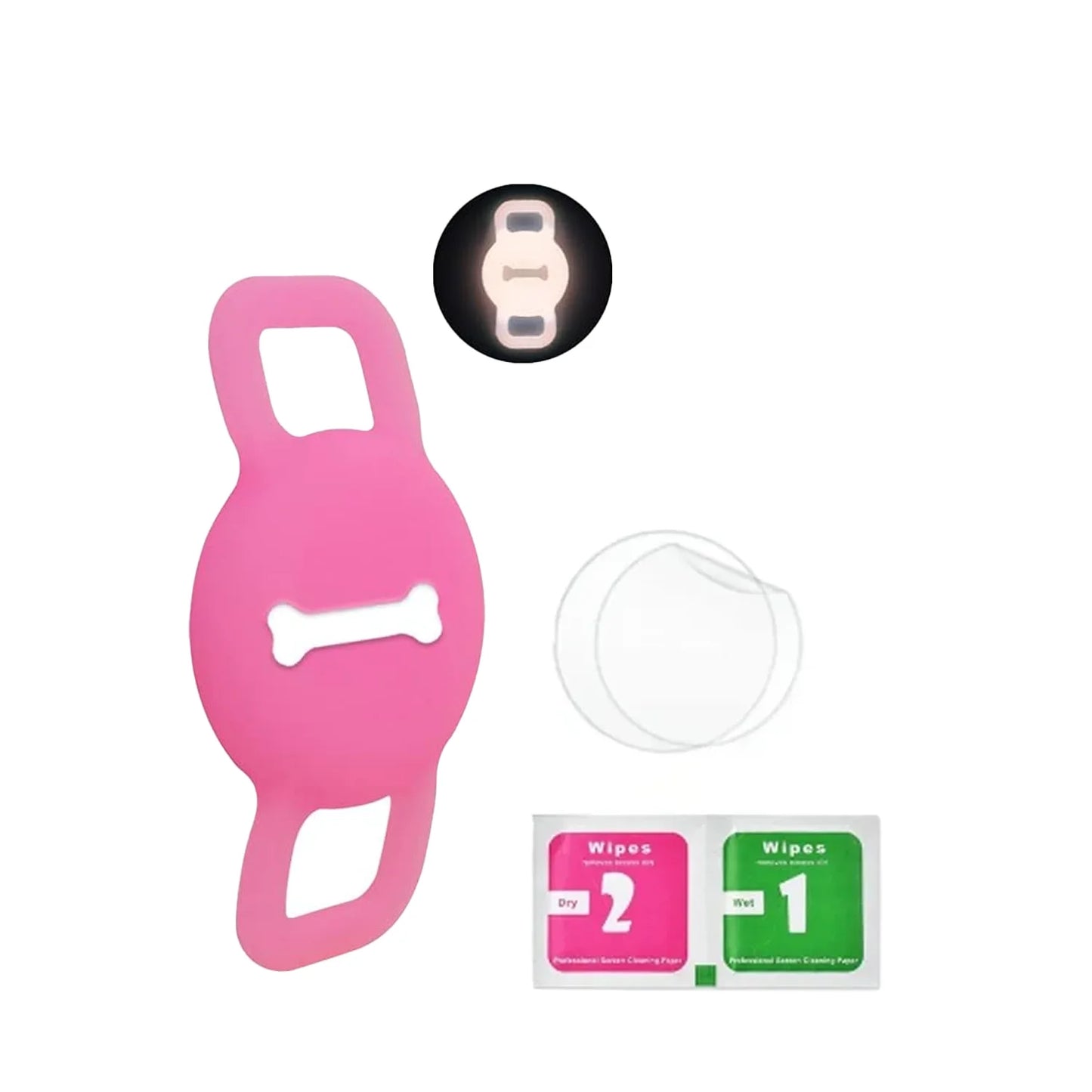Airtag Dog Collar Holder: Silicone Air Tag Holder for Pet Dogs Cats Collar, Sturdy Dog Tracker Protective Case,Pet Accessories