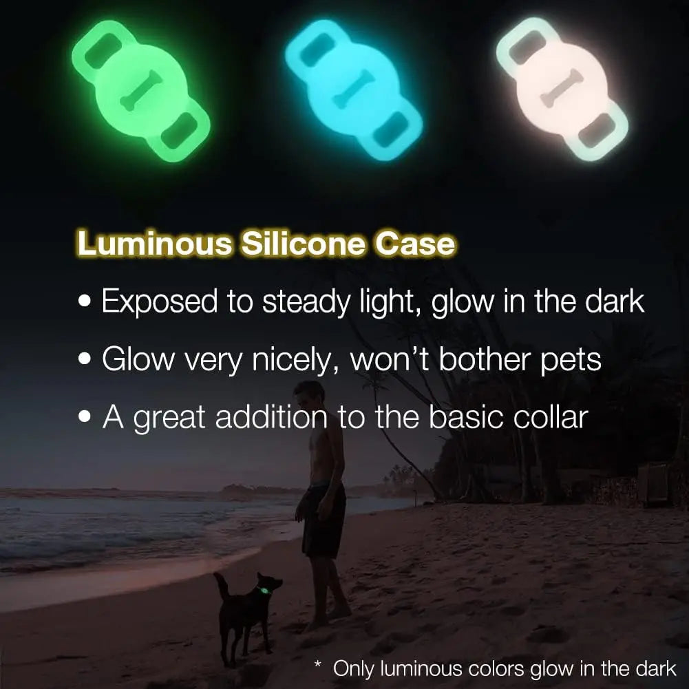 Airtag Dog Collar Holder: Silicone Air Tag Holder for Pet Dogs Cats Collar, Sturdy Dog Tracker Protective Case,Pet Accessories