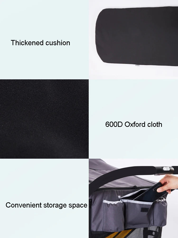 Cart Large Space Load-bearing 60KG Pet Travel Dog Stroller Lightweight Llightweight Folding Stroller For Pet Dog Pull Hello Baby