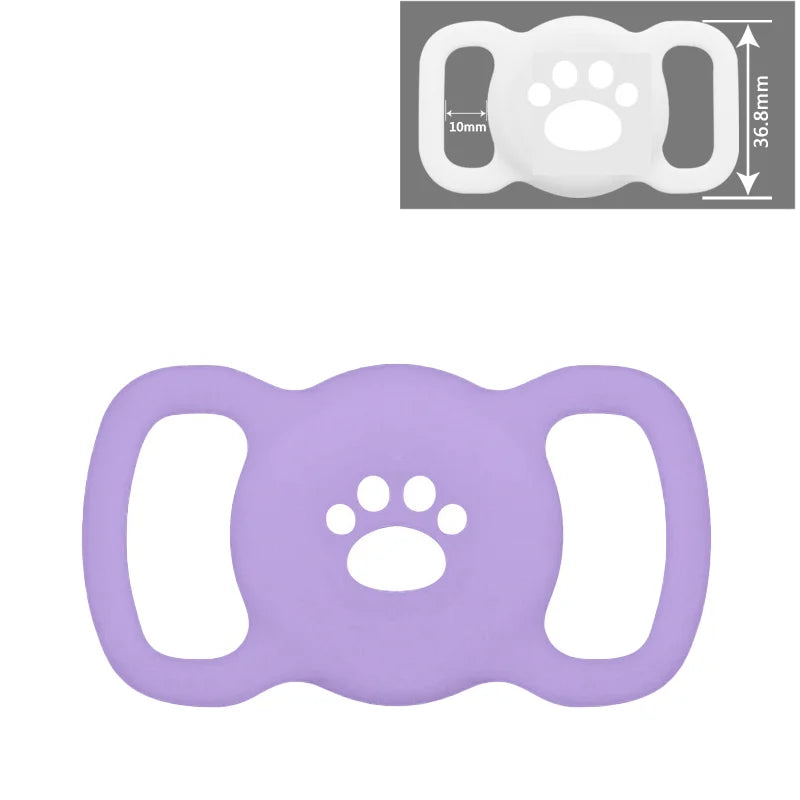 Airtag Dog Collar Holder: Silicone Air Tag Holder for Pet Dogs Cats Collar, Sturdy Dog Tracker Protective Case,Pet Accessories